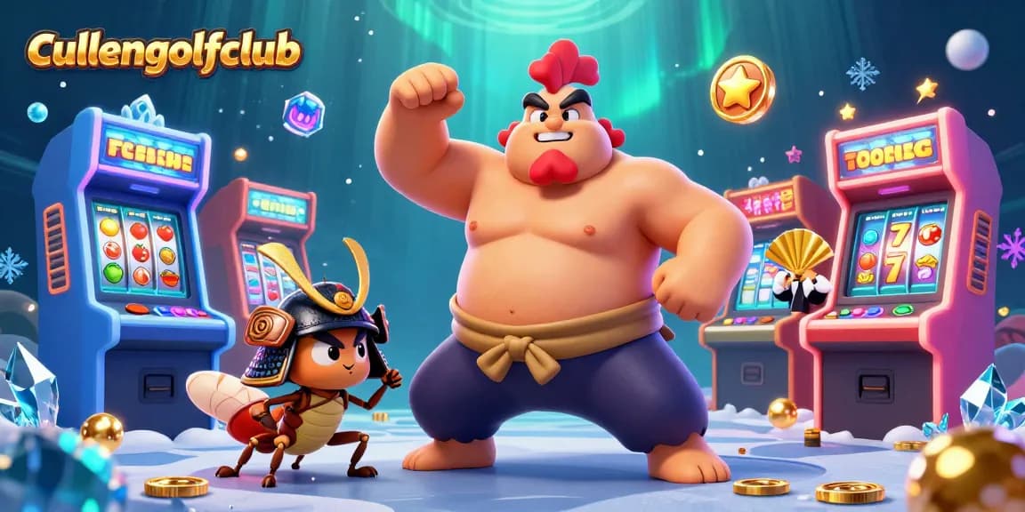Experience thrilling gaming at cullengolfclub with vibrant slot machines and dynamic characters.