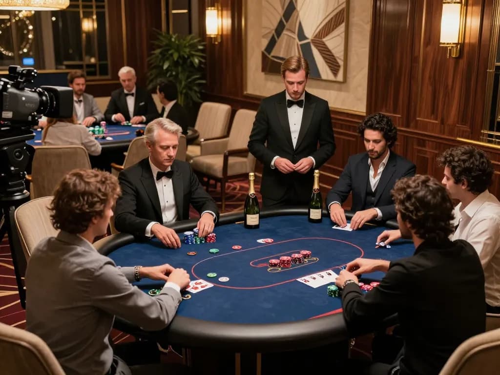 Strategic gameplay at a VIP table showing players engaged in poker action on jagoan86 casino.