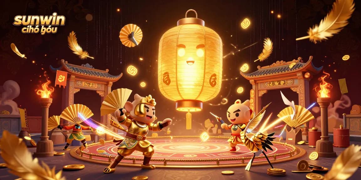 Play at sunwin chính thức casino, engaging with vibrant characters and exciting gaming elements.