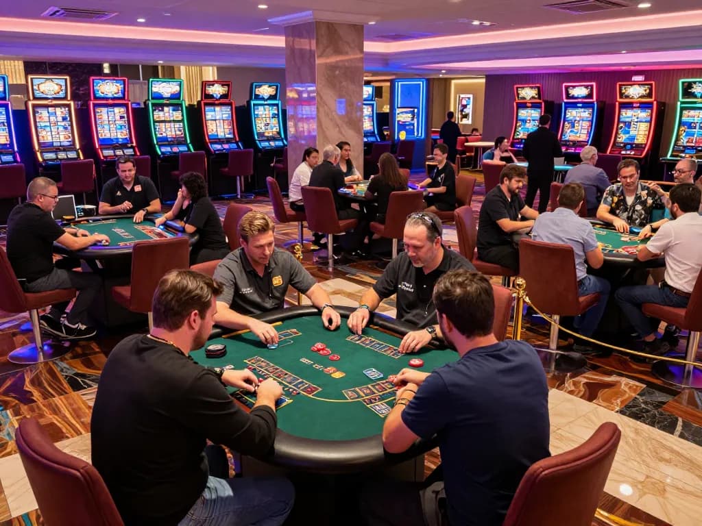 Permainan menarik di kasino yang menampilkan momen strategis bersama penggemar poker defineyouniversity