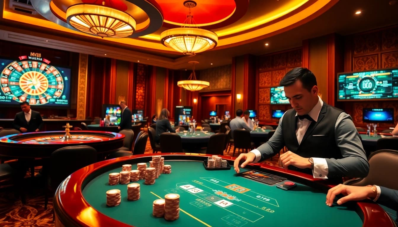 Experience thrilling casino action at MV88 with poker games and roulette excitement.