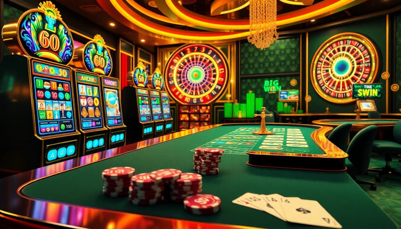 KTPJITU online slot gaming interface featuring vibrant machines and luxurious design, inviting players to engage.