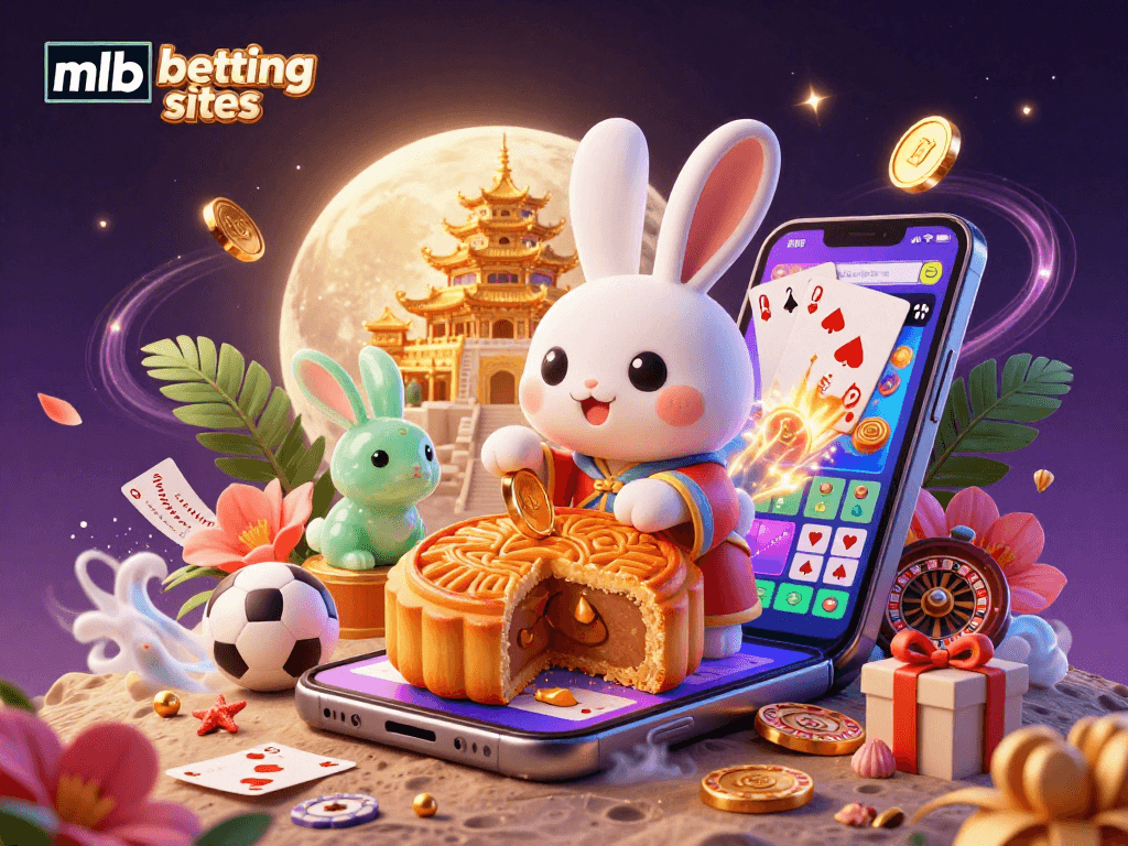 Engage with MLB betting sites through vibrant 3D betting-themed illustration showcasing sports elements.