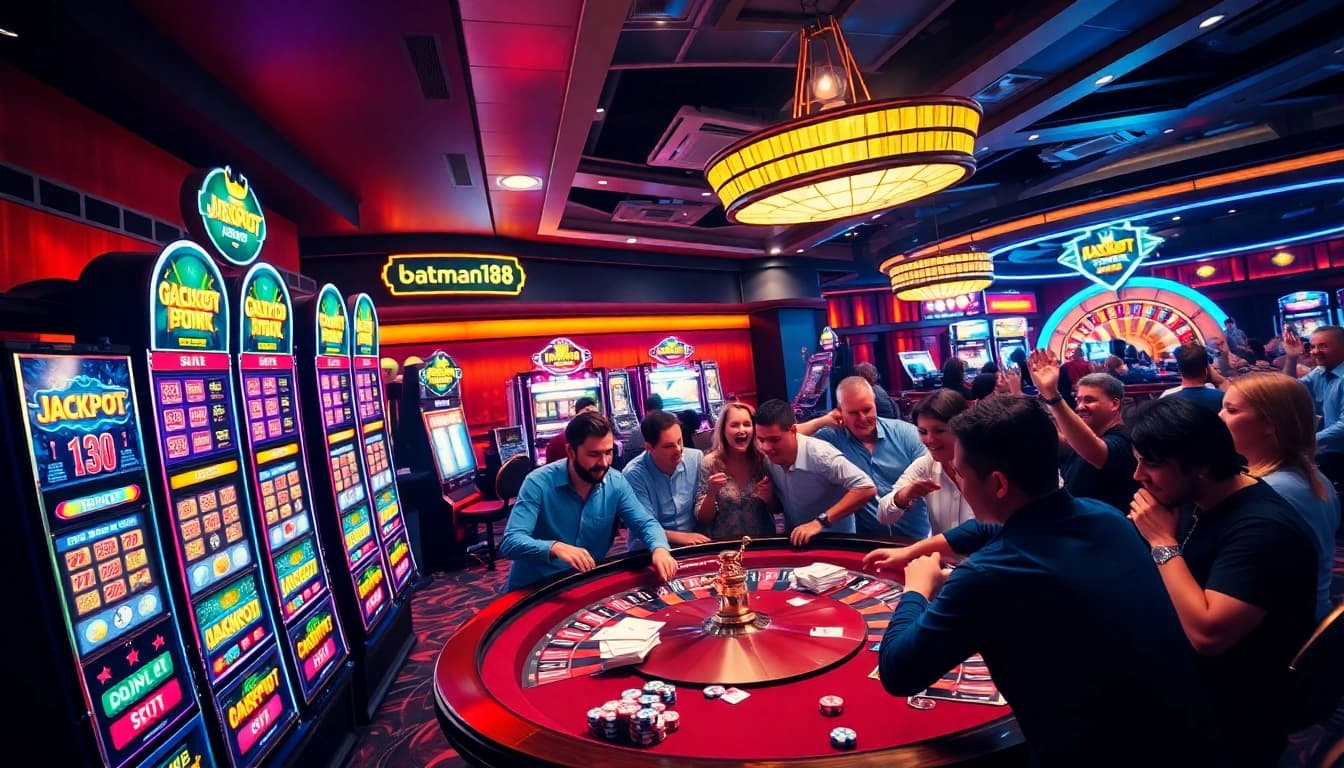 Experience the thrill of gambling at batman138 with vibrant slot machines and poker tables.