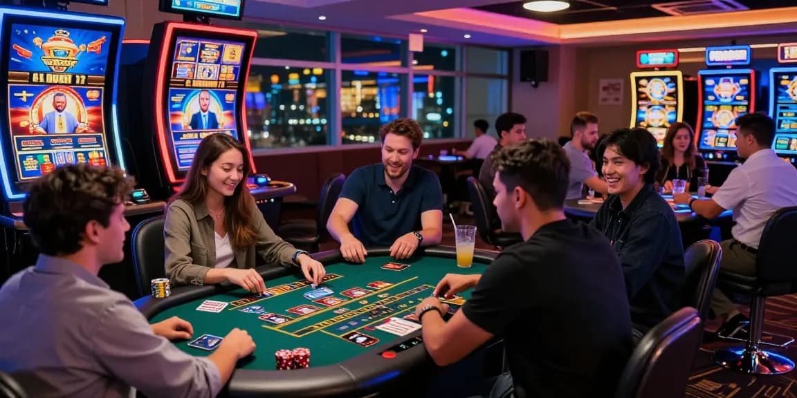 Players enjoying the vibrant atmosphere of credit card casinos, including Visa and Mastercard, at https://brcs.co.uk.
