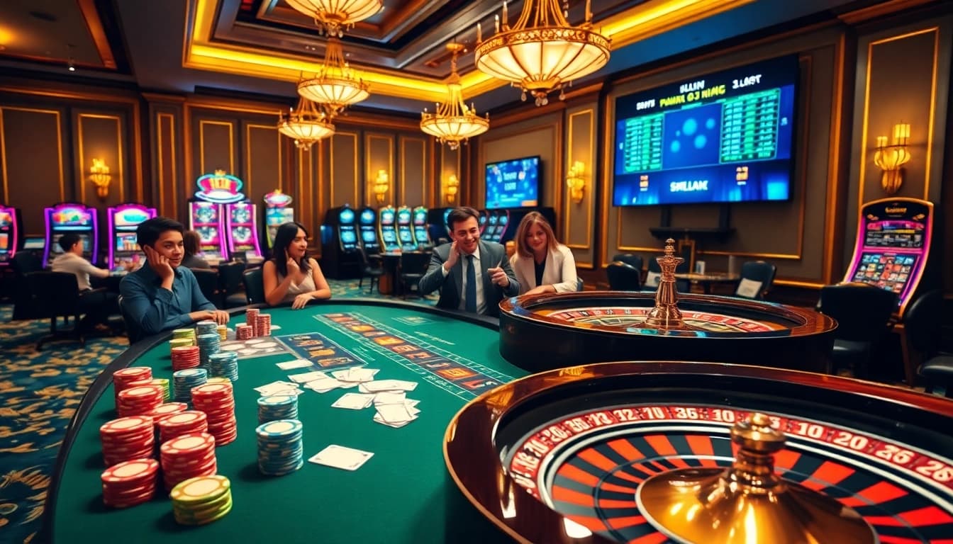 Experience thrilling gaming action at luongsontv with vibrant casino visuals and poker excitement.