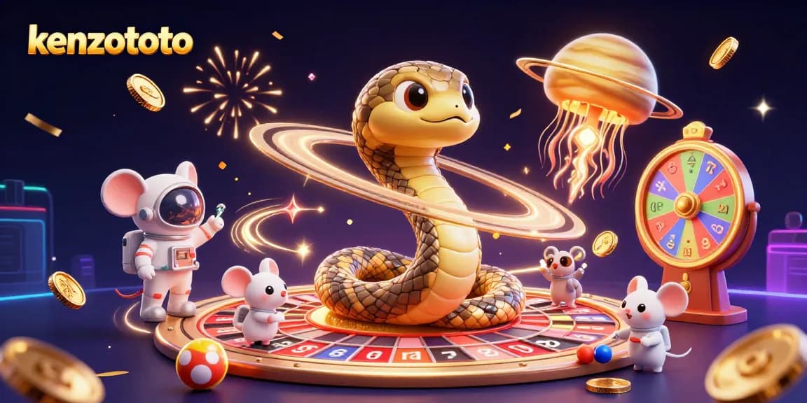 Engage in thrilling lottery gameplay with kenzototo's cosmic theme, featuring unique gambling elements.