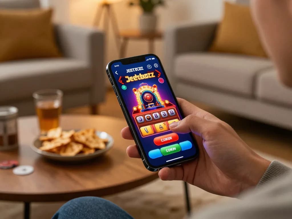 The Jeetbuzz Download App enhances your online betting experience in a cozy home setting.