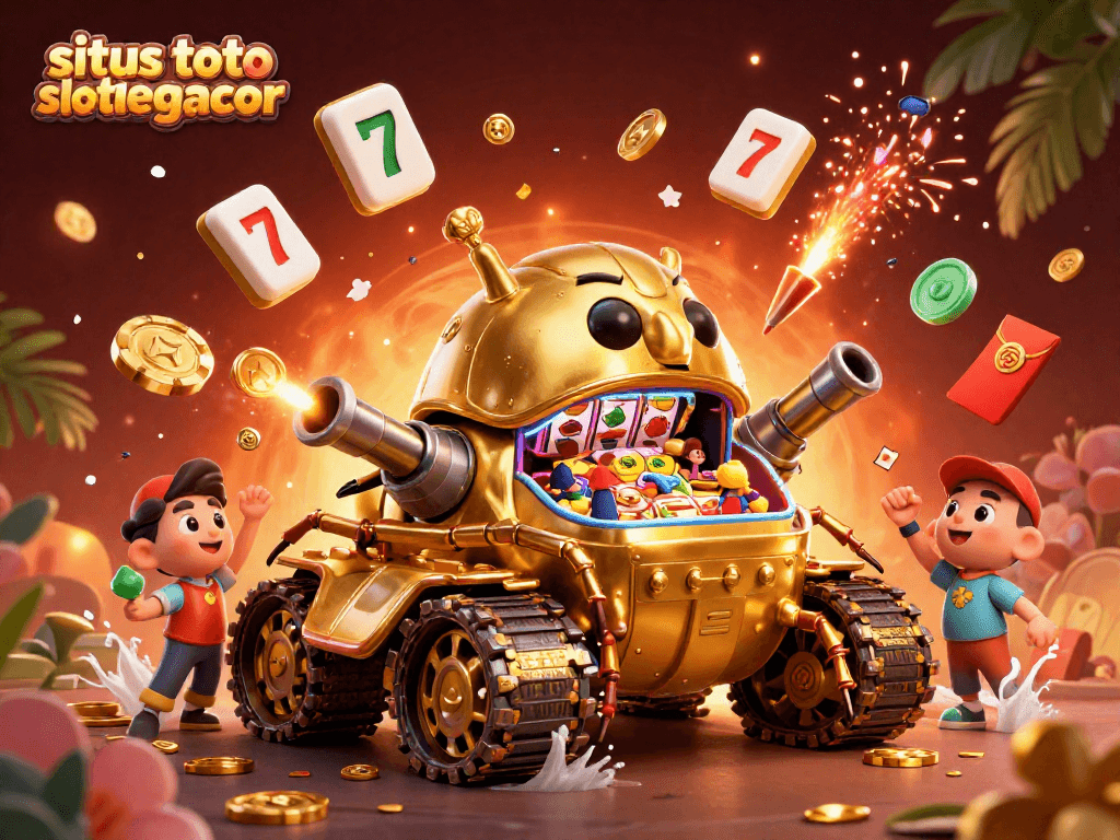 Experience the excitement of situs toto slot tergacor with a golden beetle tank casino bursting with festive elements.