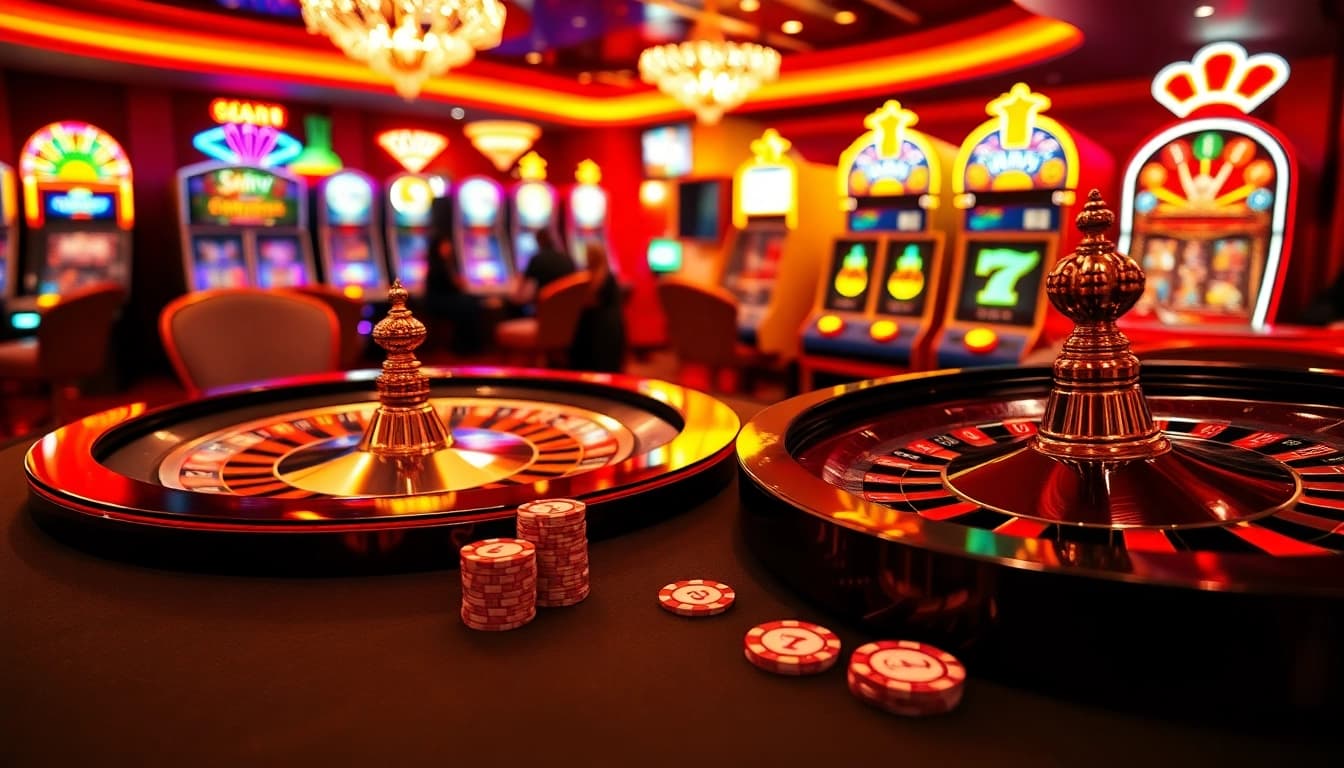 SODO Casino scene showcasing an exciting poker table with chips and cards, creating a thrilling gambling atmosphere.