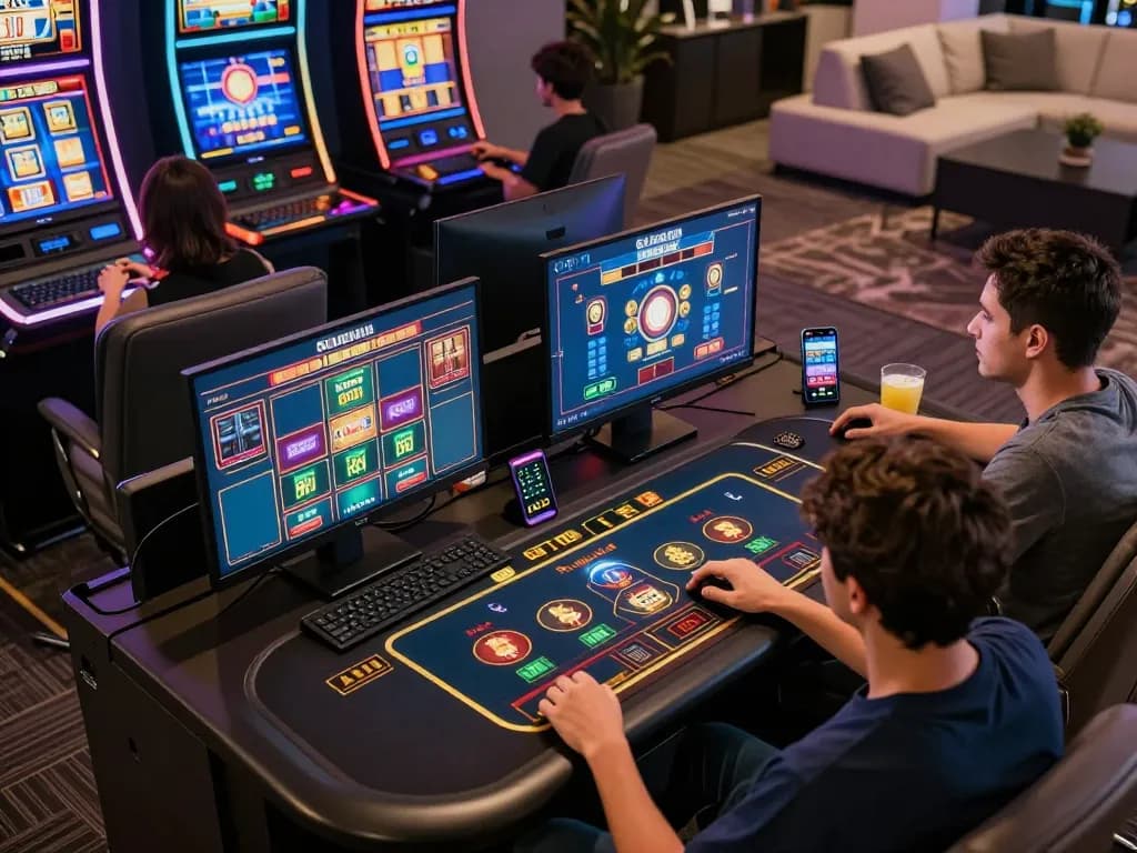 Engaging in Solana gambling at a modern online casino, showcasing digital gaming platforms and active betting.