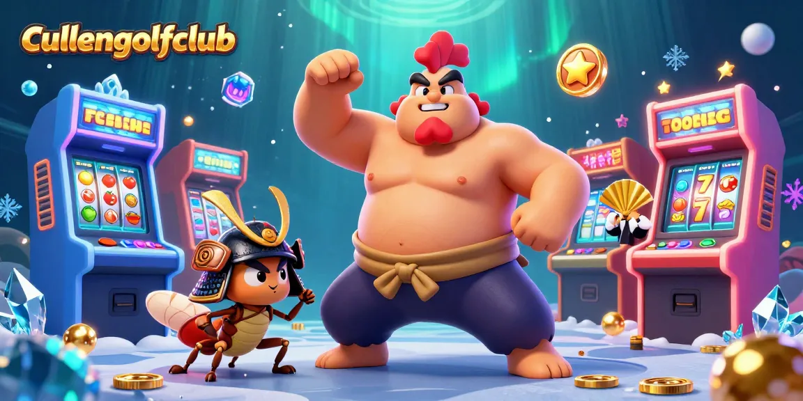 Experience thrilling gaming at cullengolfclub with vibrant slot machines and dynamic characters.