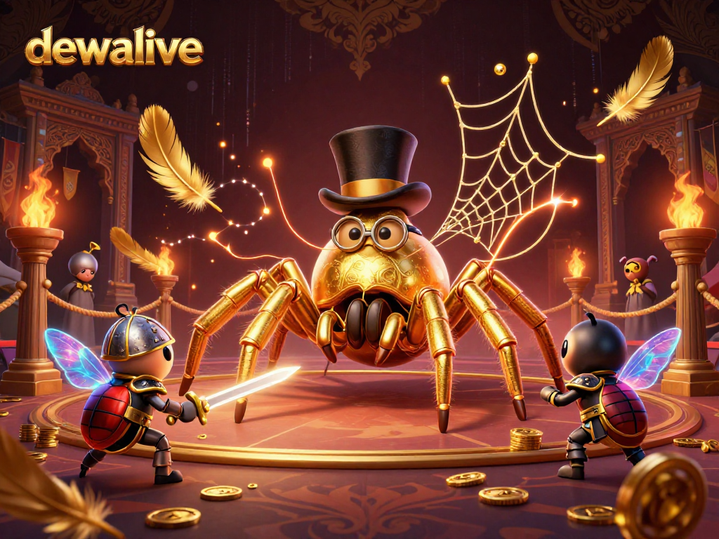 Dewalive menawarkan suasana kasino yang mendebarkan dengan tarantula emas dan ksatria kecil beraksi.