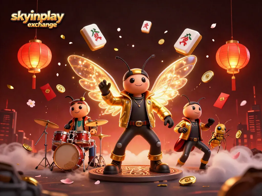 Enjoy thrilling gameplay with the skyinplay exchange, featuring vibrant 3D casino themed characters amidst dynamic betting elements.