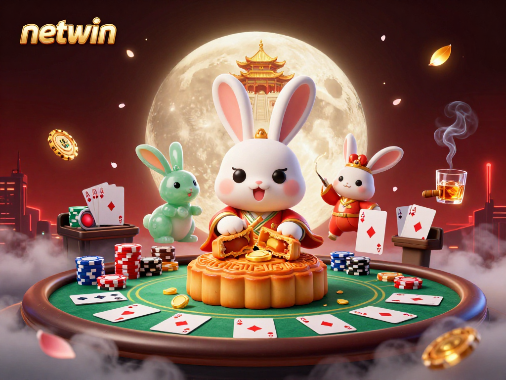Engage with netwin's exciting online gaming atmosphere featuring vibrant casino elements.