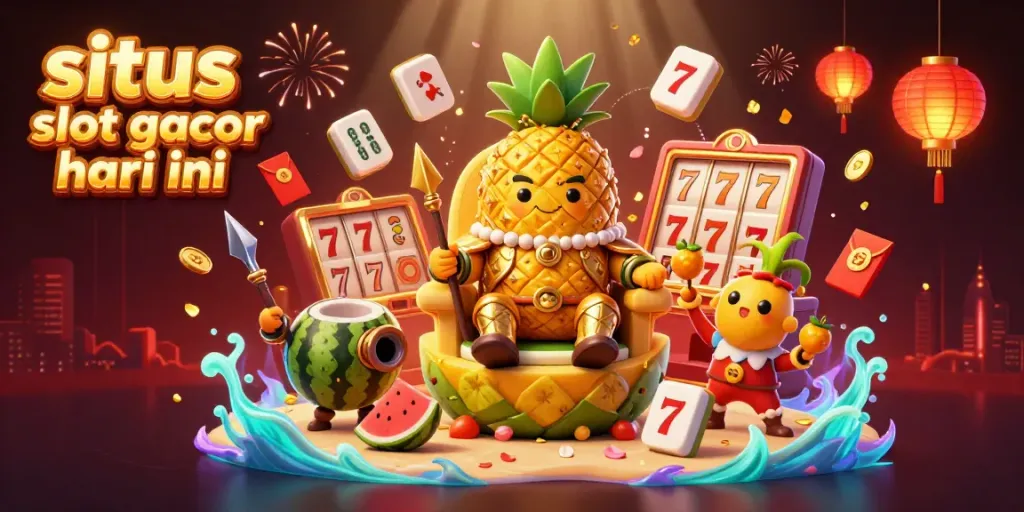 Menangkan pengalaman bermain di situs slot gacor hari ini dengan raja nanas kartun dan elemen judi menarik.