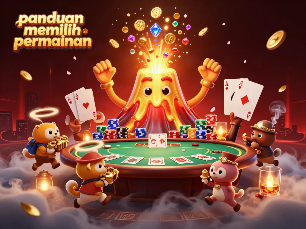 Gambaran permainan menyenangkan dengan panduan memilih permainan yang menarik dan karakter unik.