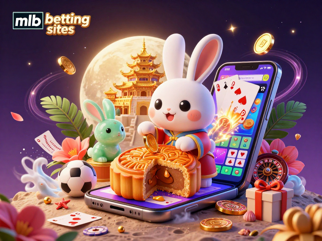 Engage with MLB betting sites through vibrant 3D betting-themed illustration showcasing sports elements.