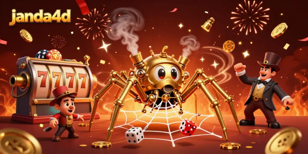 Permainan janda4d dengan karakter kartun 3D dan elemen perjudian yang menarik menyajikan pengalaman kasino online.