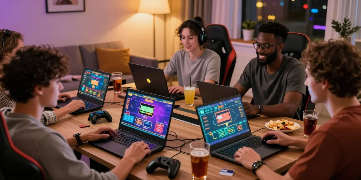 Friends enjoying live casino games at credit card casinos from https://aisa.org.uk in a cozy atmosphere.
