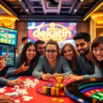 Players exploring daftar nekatwin on a vibrant slot game interface, engaging in thrilling online gambling.