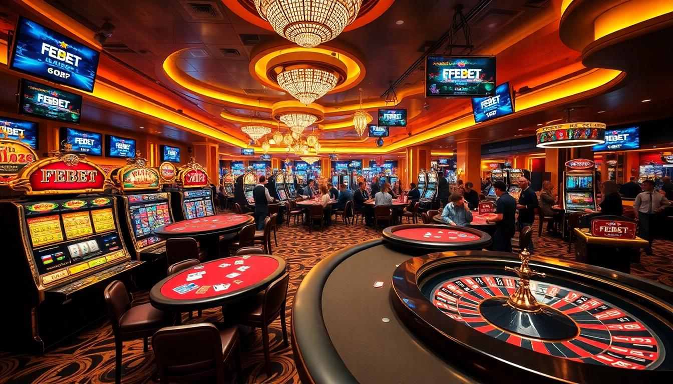 Engage in the thrilling casino experience at http://febet7.club/ featuring vibrant slot machines and professional gaming tables.