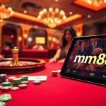 Capture thrilling moments at MM88 with poker chips and a roulette wheel spinning
