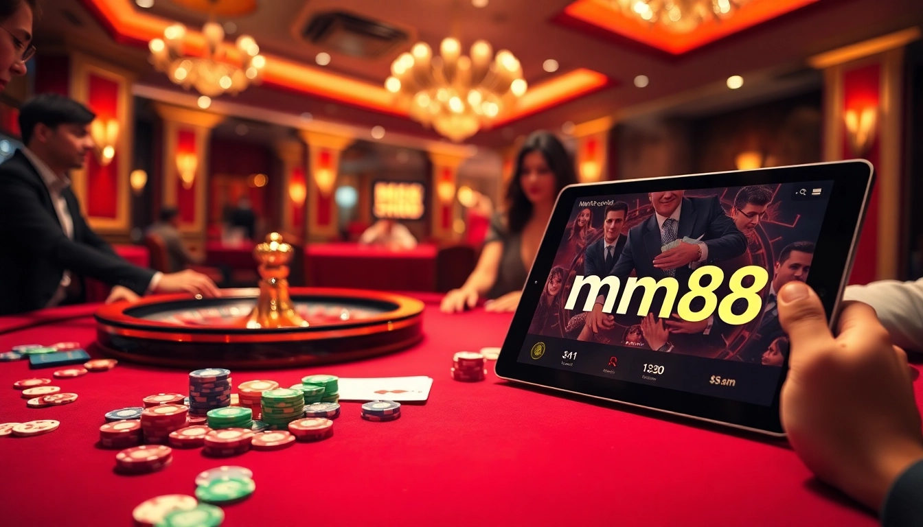 Capture thrilling moments at MM88 with poker chips and a roulette wheel spinning