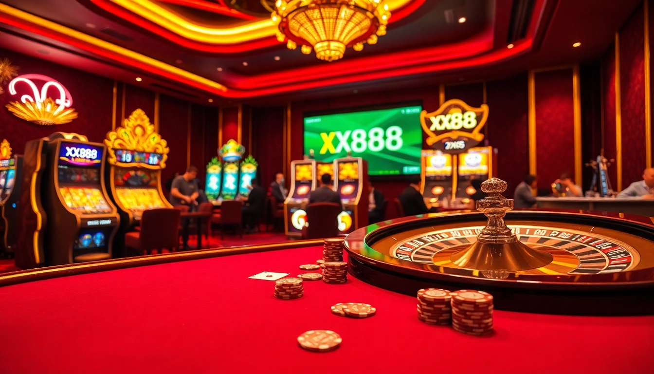 Experience the thrill of gambling at XX88 with vibrant tables and engaging players.