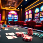 Experience excitement at Sam86 with vibrant slot machines and casino tables full of action.