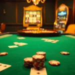 Experience the luxury of gambling with RR 88 at a vibrant casino table and roulette wheel.