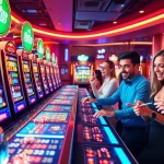 Players engaging with vibrant slot88 games in an immersive online casino environment.
