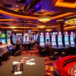 Engaged players enjoying the latest slot games in a luxurious casino setting.