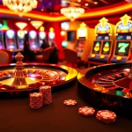 SODO Casino scene showcasing an exciting poker table with chips and cards, creating a thrilling gambling atmosphere.