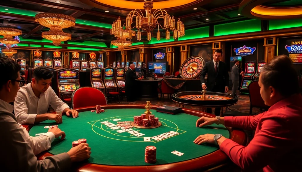 Enjoying a thrilling poker game at dn88 casino with vibrant chips and cards.