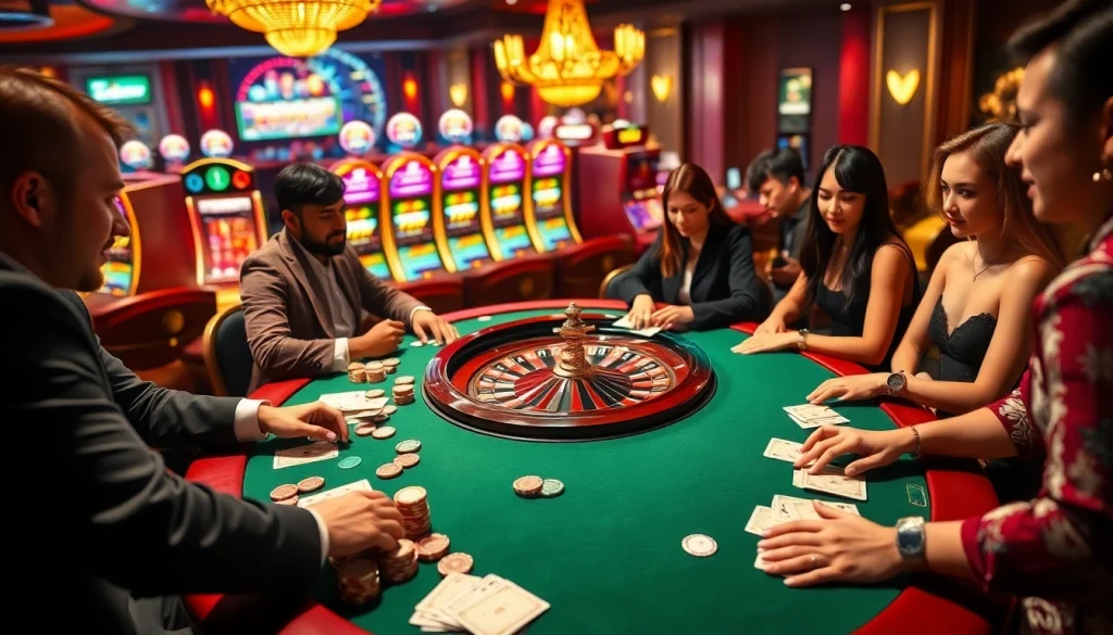 Experience the thrill of online gambling at trang chủ xx88 with poker chips, cards, and a luxurious casino table.