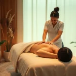 Relaxing 동탄출장마사지 in a serene environment with a professional therapist.