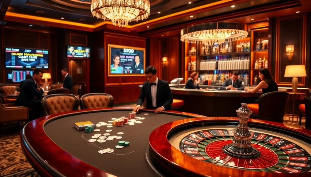 Players enjoying high-stakes gambling at a casino table with the excitement of https://f8bet.net.in/ in the atmosphere.