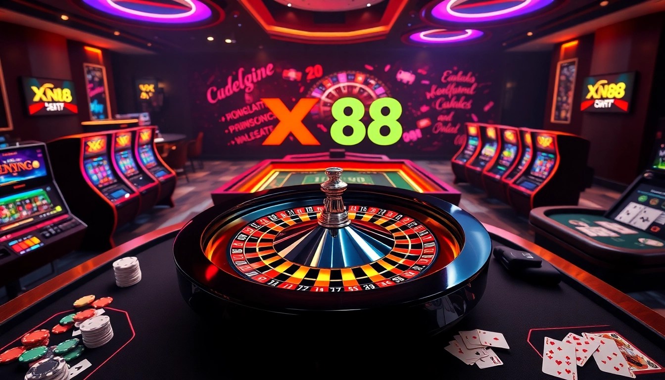 Experience high-stakes gaming with XX 88 at an online casino featuring roulette, poker, and slot machines.