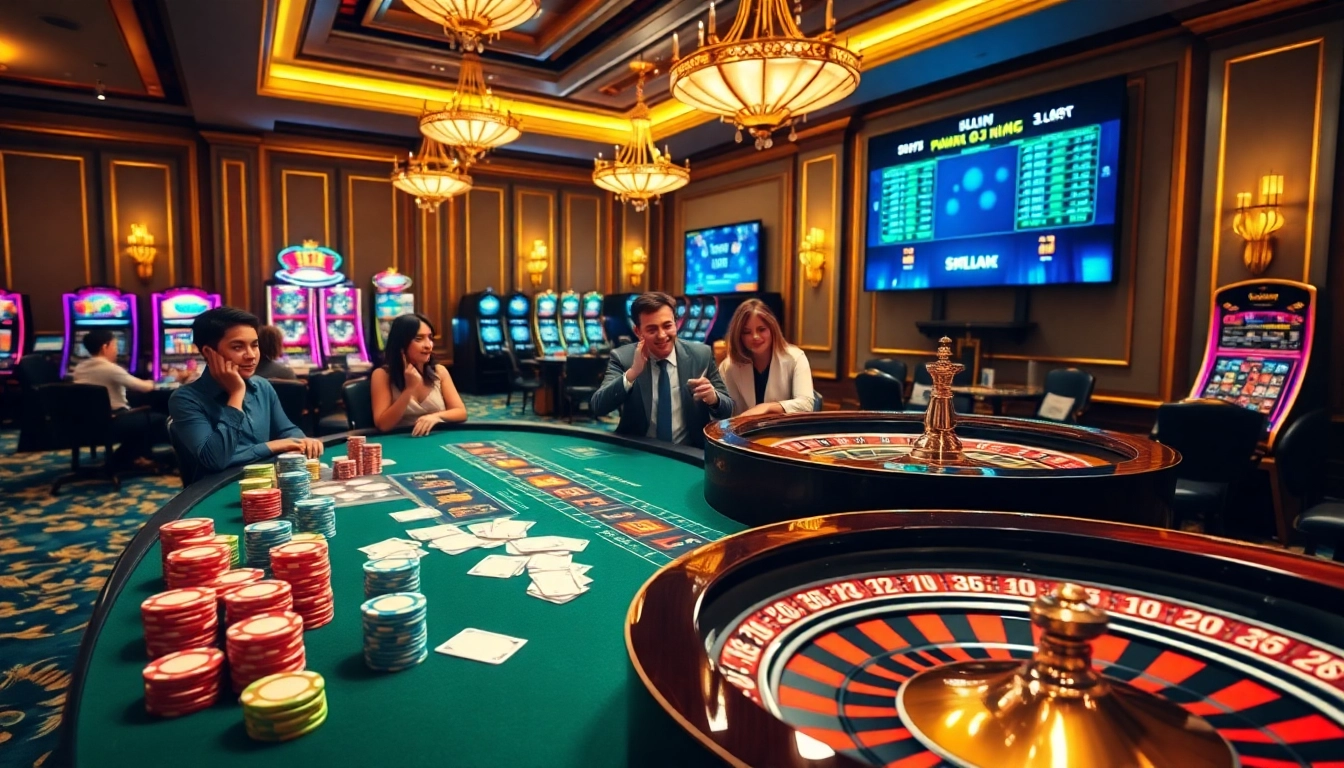 Experience thrilling gaming action at luongsontv with vibrant casino visuals and poker excitement.