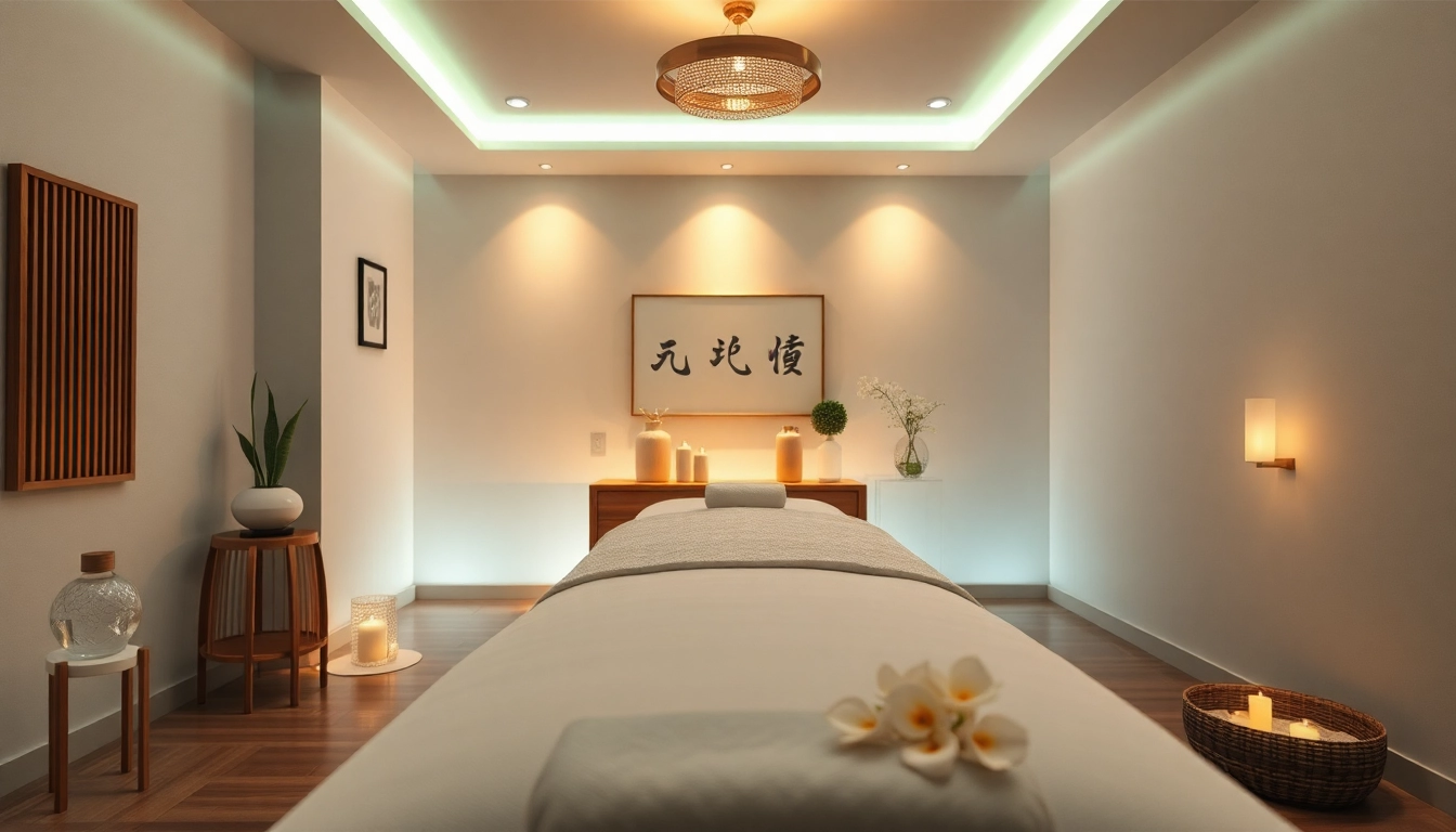 Relaxing massage room for 동탄출장마사지 with tranquil decor and calming ambiance.