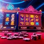 Spin the slot olympus machine, featuring rich Greek mythology symbols and vibrant casino lights.