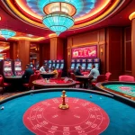 SODO Casino vibrant gaming atmosphere with engaged players at poker and roulette tables.