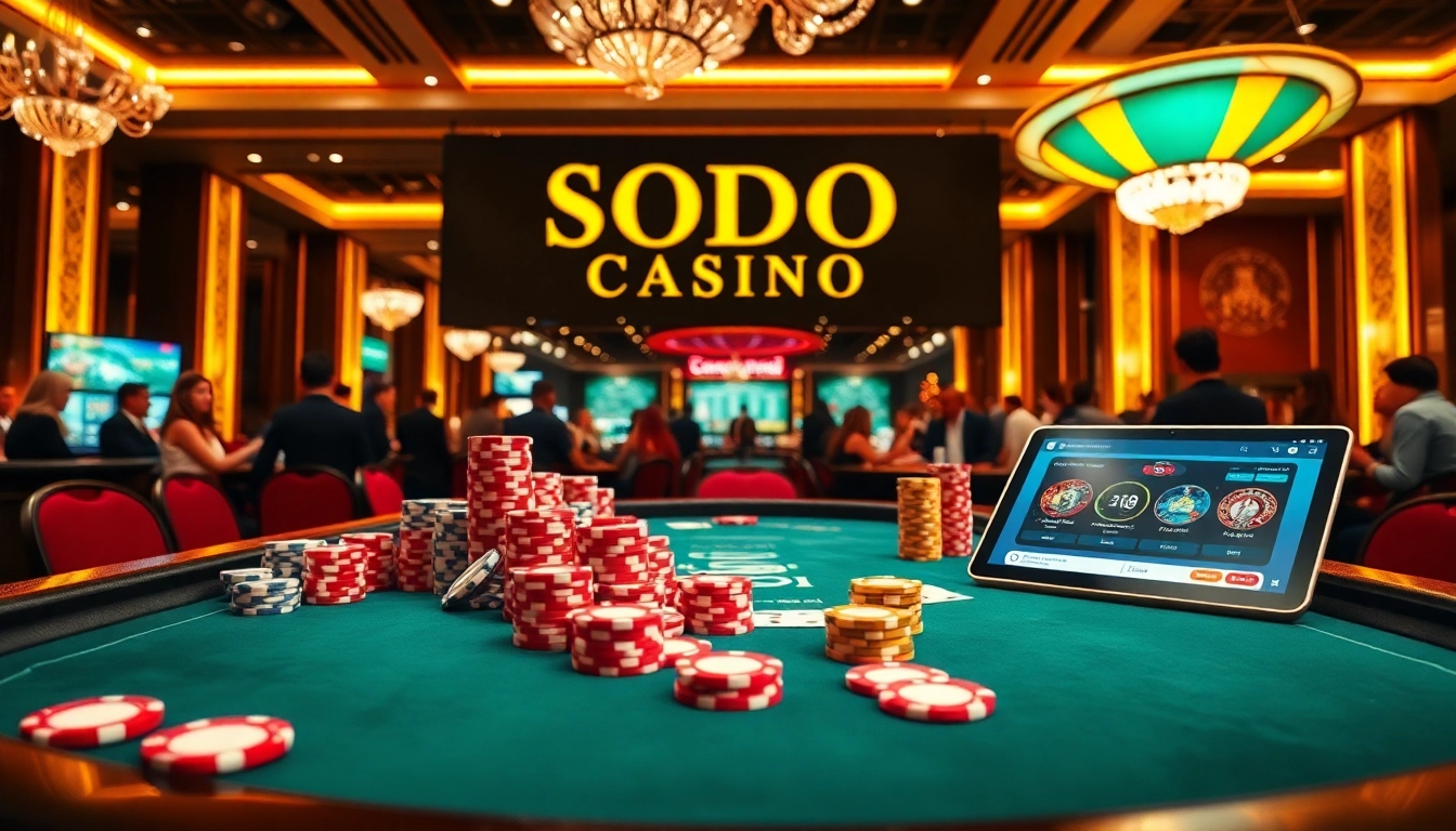 SODO CASINO brings thrilling action with vibrant poker chips and elegant gambling tables.